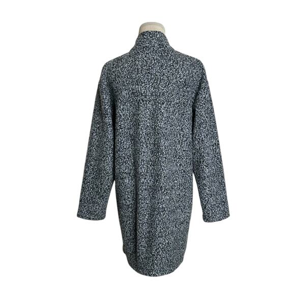 Forever 21 marbled black open front long sleeves coat size Small - Picture 2 of 9
